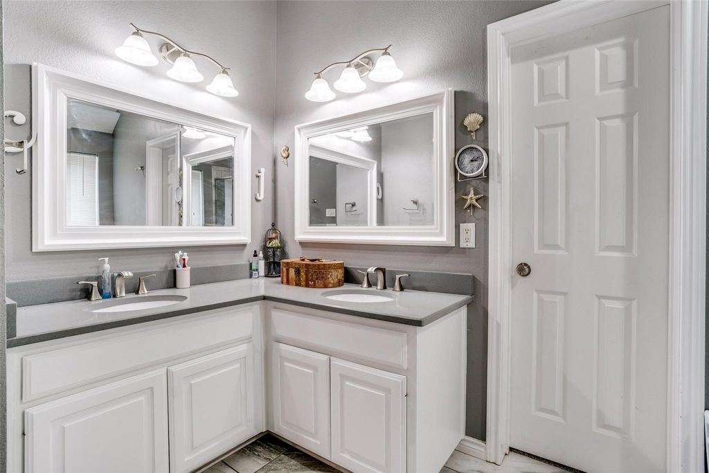 Full bathroom with double vanity