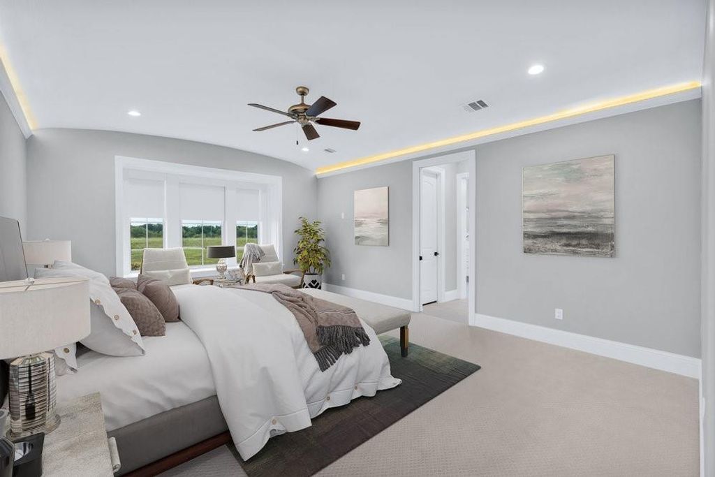 Virtually Staged Primary Master Suite