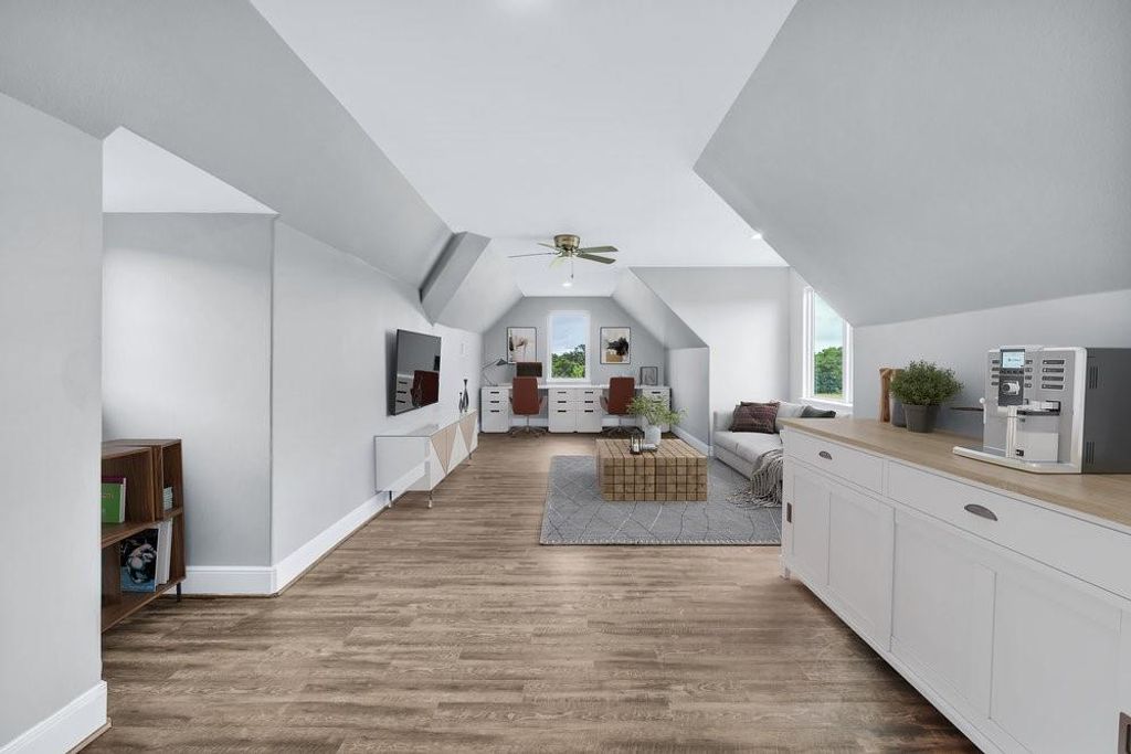 Virtually Staged Upstairs Flex Room w/ 1/2 Bath