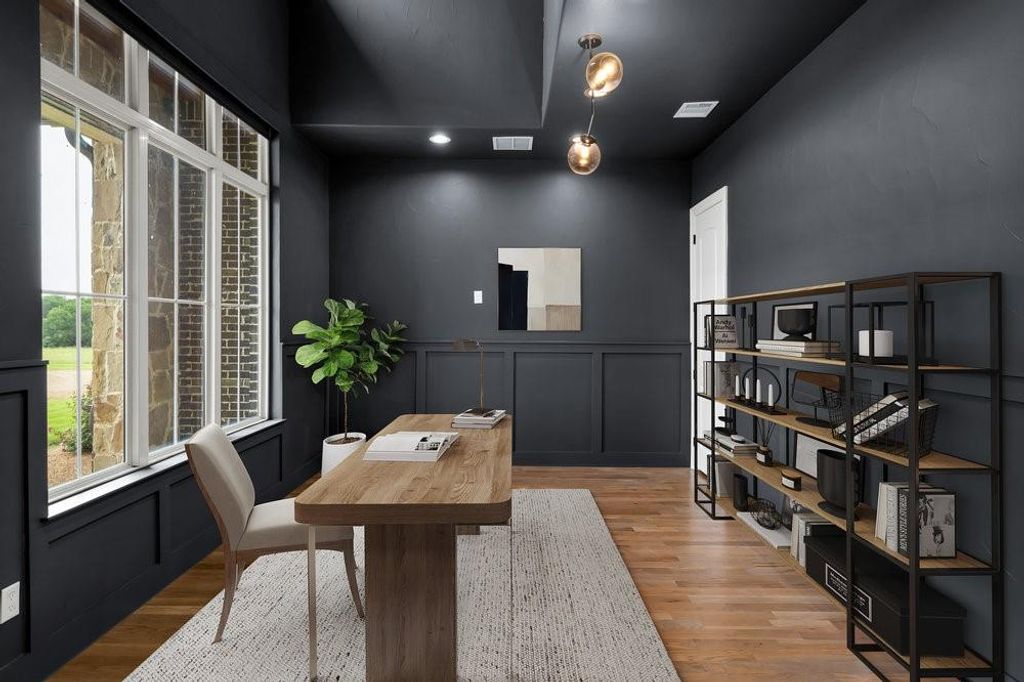 Virtually Staged Office but can also can be a bedroom.
