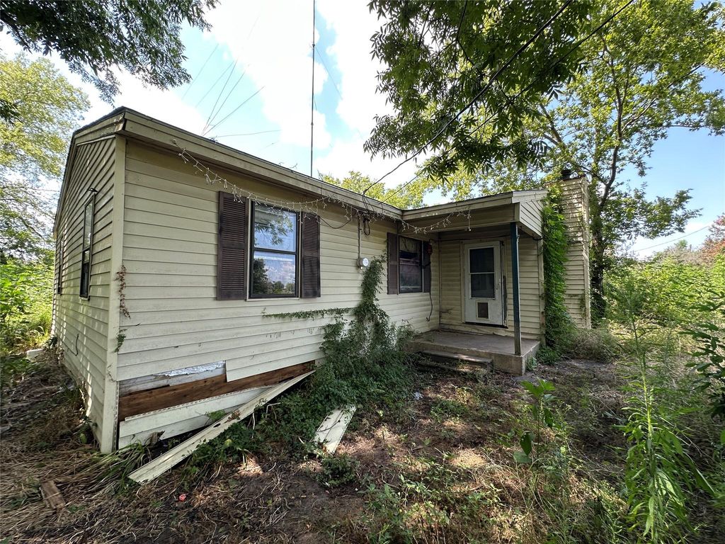 Back of house with a chimney