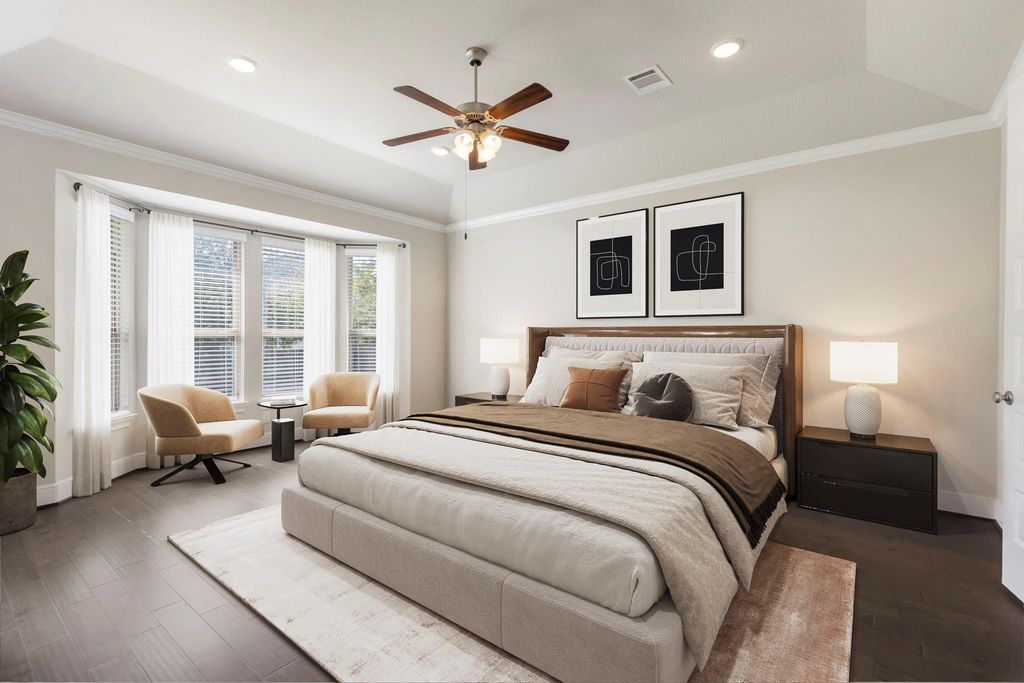 Primary bedroom - Virtually staged