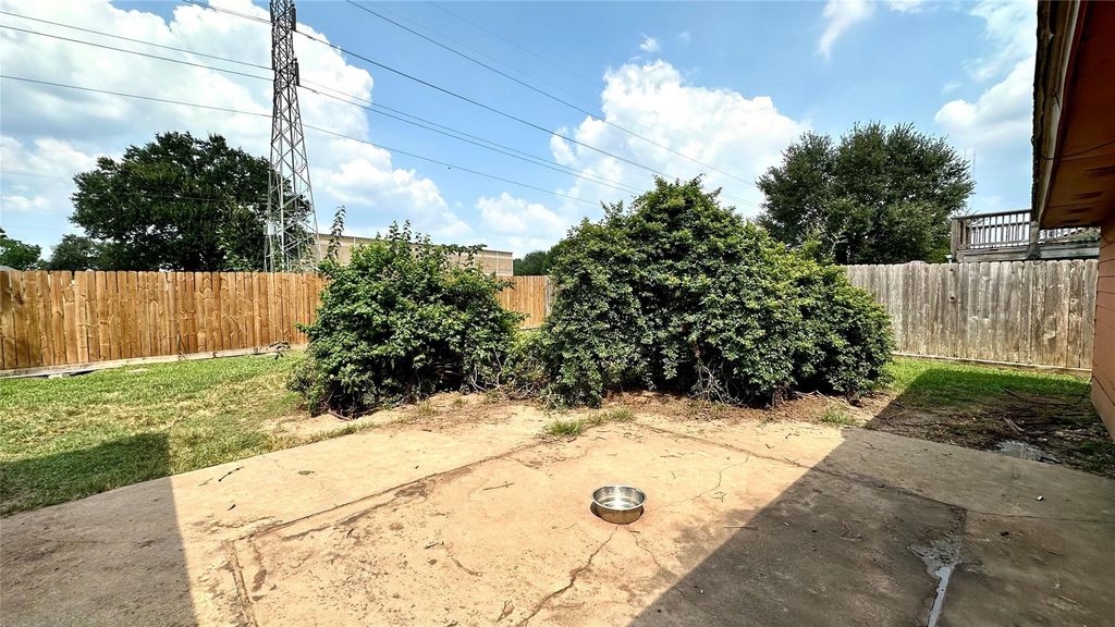 Actual photo of backyard patio.