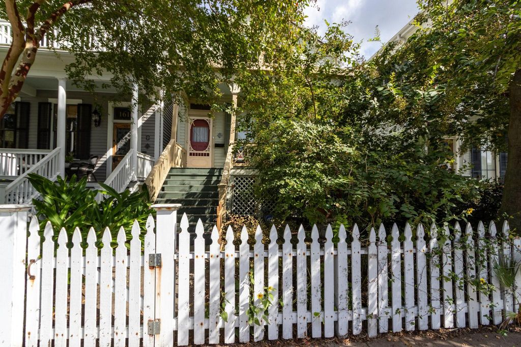 A hidden gem is 1614 Ball, circa 1886. With its white picket fence, this house has much original architectural detail