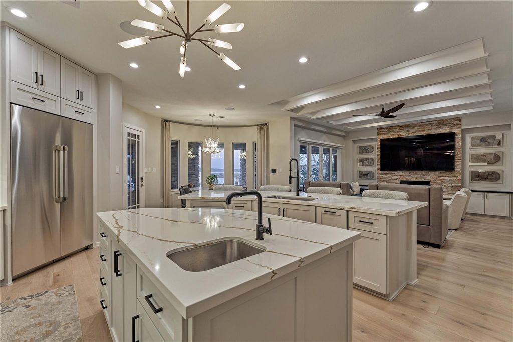 This awe-inspiring kitchen was designed for convenience and functionality as well as it's resplendent beauty. 