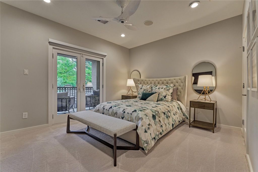 Your guest will sleep soundly in the second of the luxurious suites that also has access to the outdoor balcony.  
